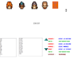 Système d'historique de conversation de jeu d'aventure, en couleur.